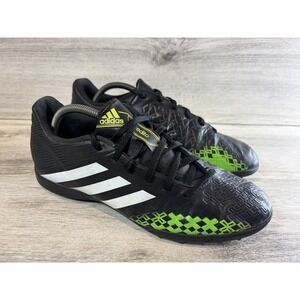 Adidas Predito LZ TRX Mens 10 Black Leather Indoor Soccer Shoes Mint YGI